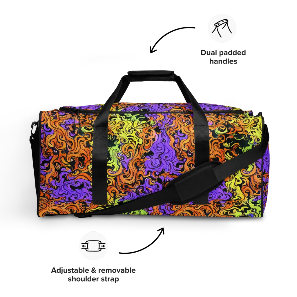 Neon Spell on Duffle Bag — Front