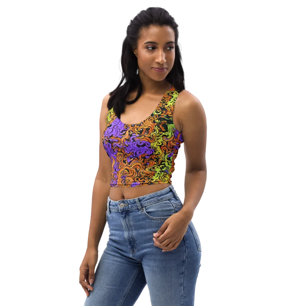 Neon Spell on Crop Top — Left Front