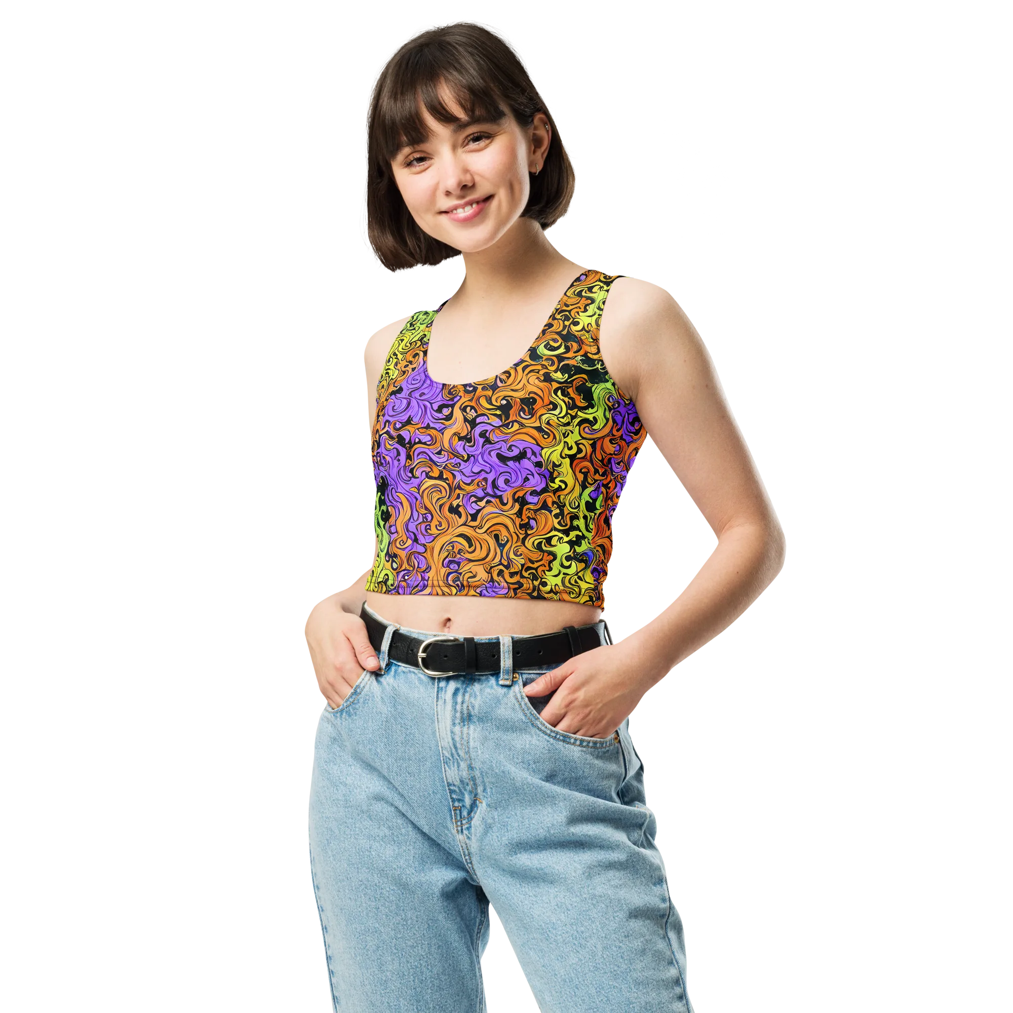 Neon Spell on Crop Top — Front