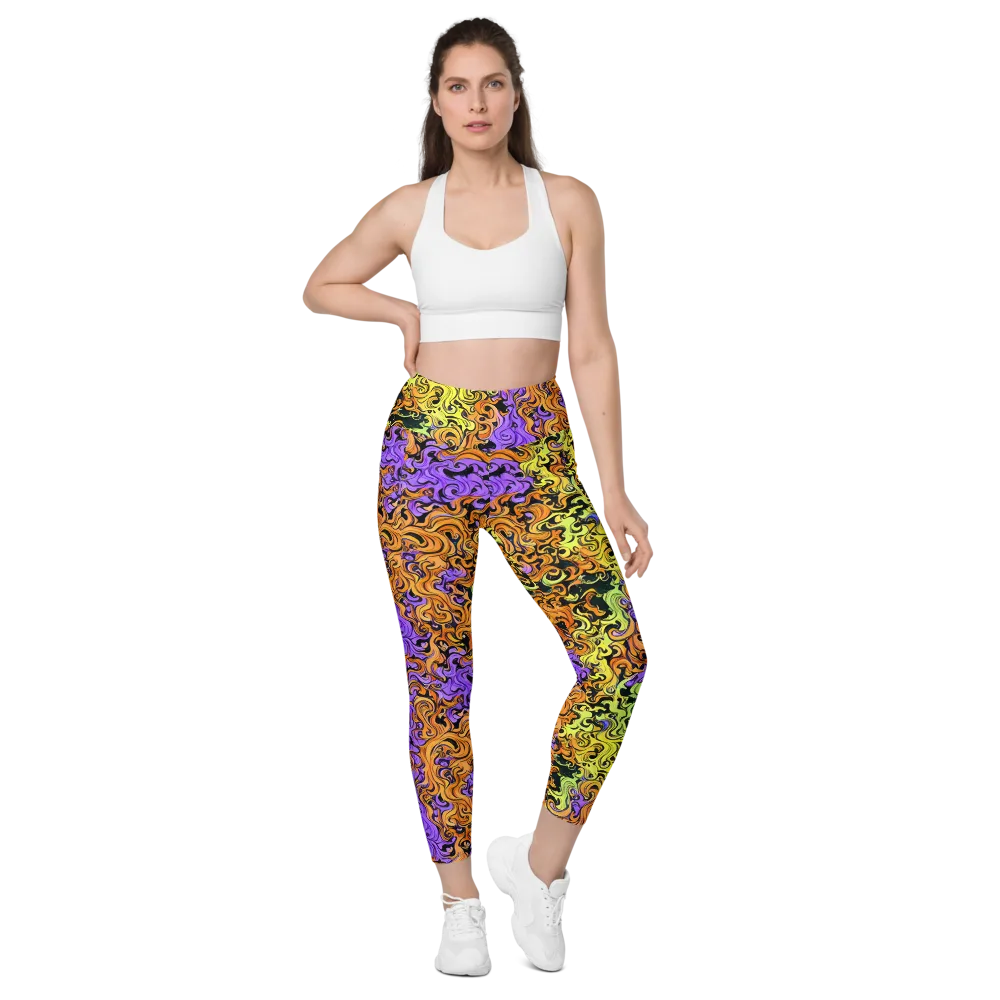 Neon Spell on Leggings with Pockets — Front