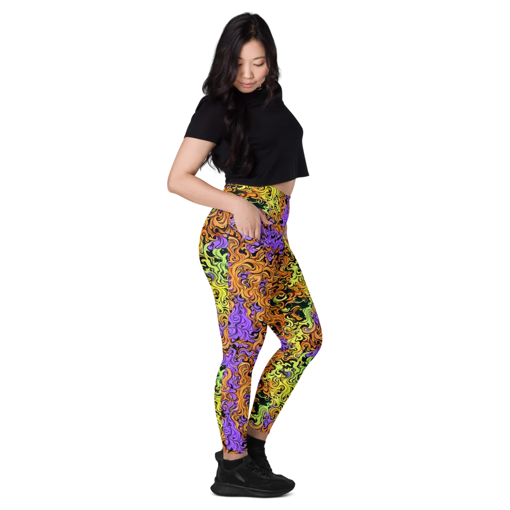 Neon Spell on Leggings with Pockets — Right