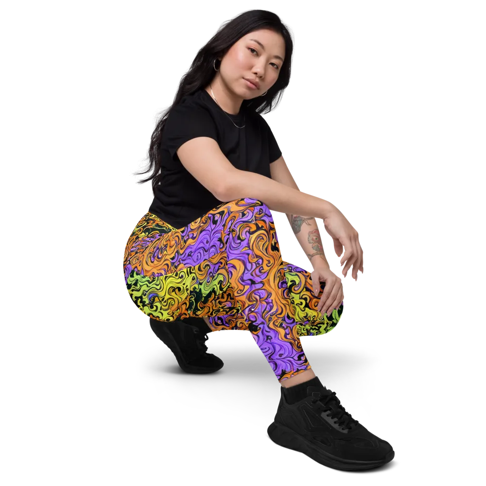Neon Spell on Leggings with Pockets — Right Front