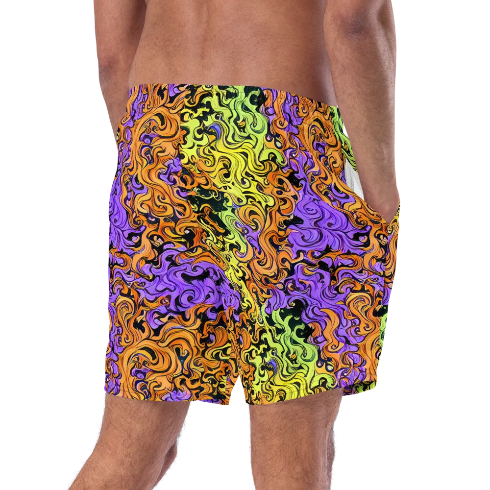 Neon Spell on Swim Trunks — Right Back