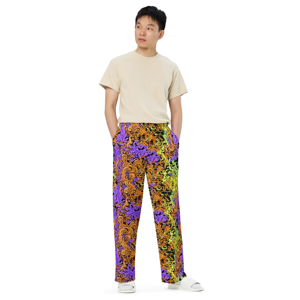 Neon Spell on Wide-Leg Pants — Front