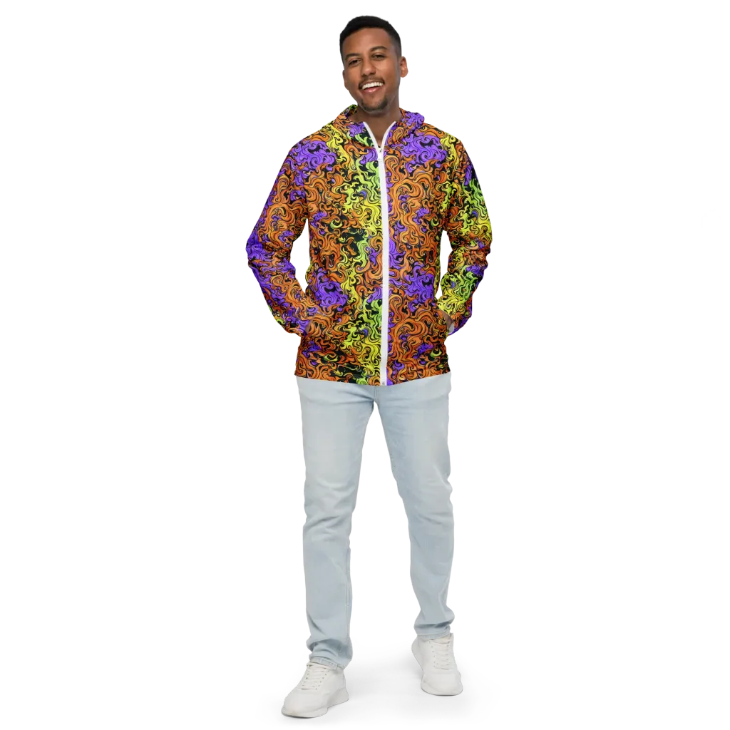 Neon Spell on Men's Windbreaker — Front