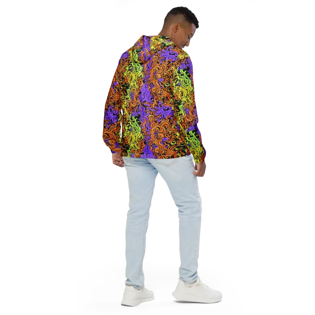 Neon Spell on Men's Windbreaker — Back