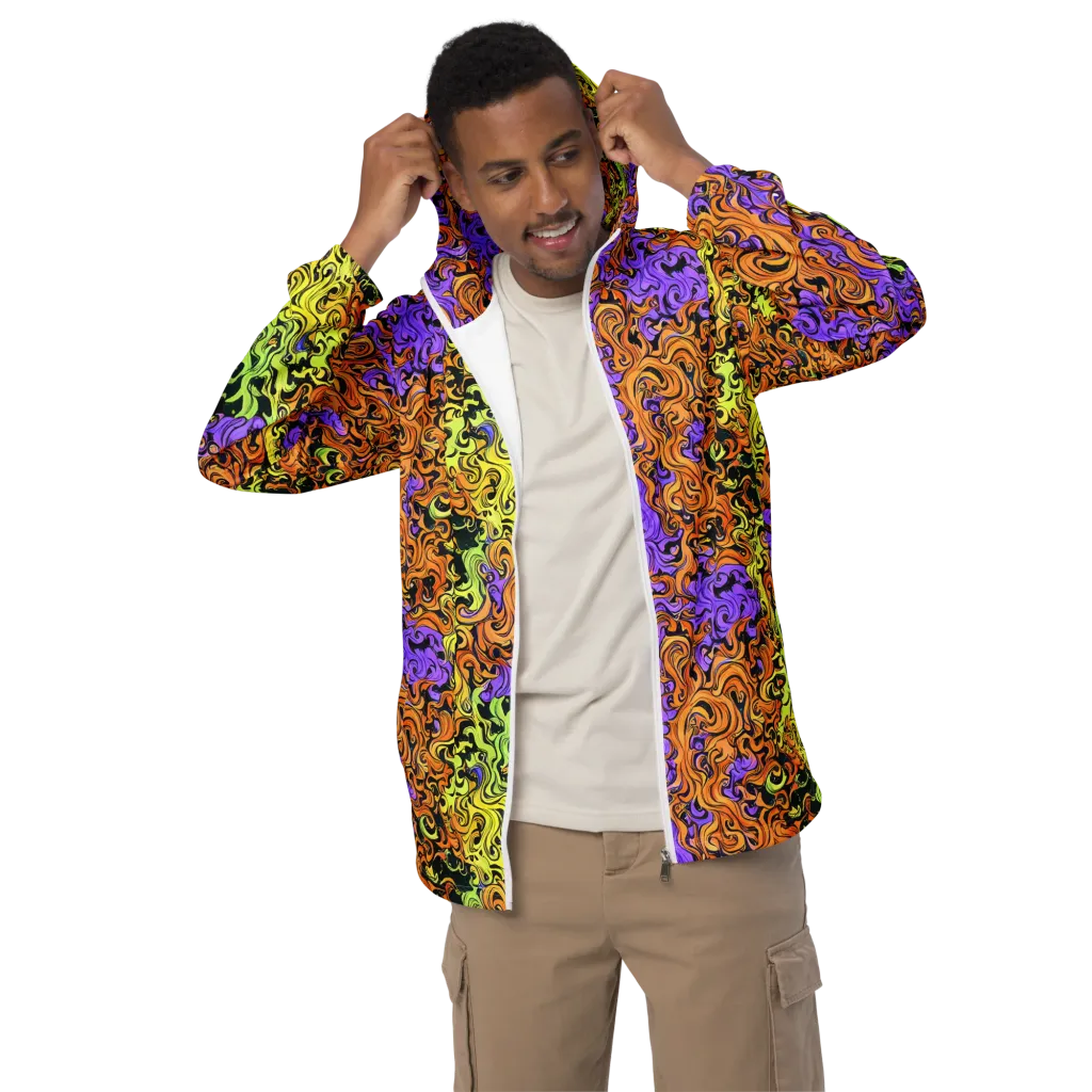 Neon Spell on Men's Windbreaker — Front