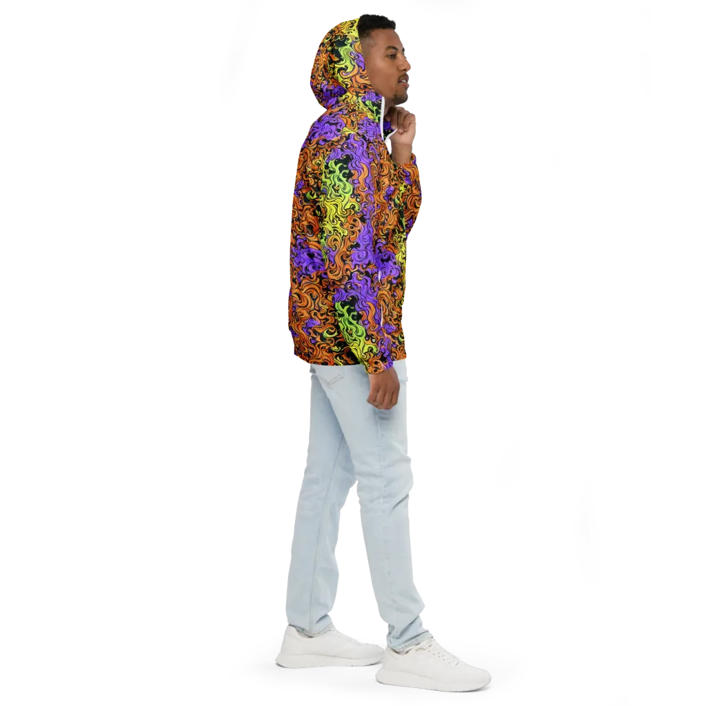 Neon Spell on Men's Windbreaker — Right