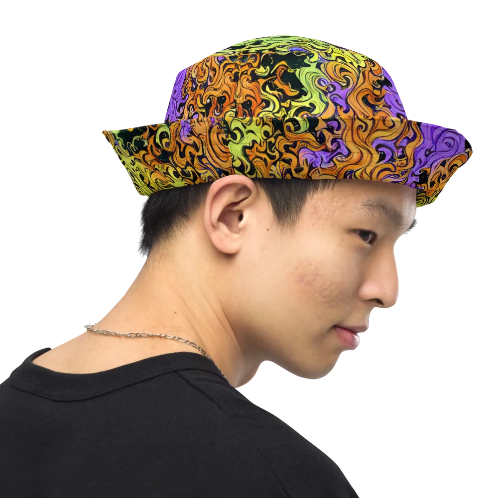 Neon Spell on Reversible Bucket Hat — Right Outside