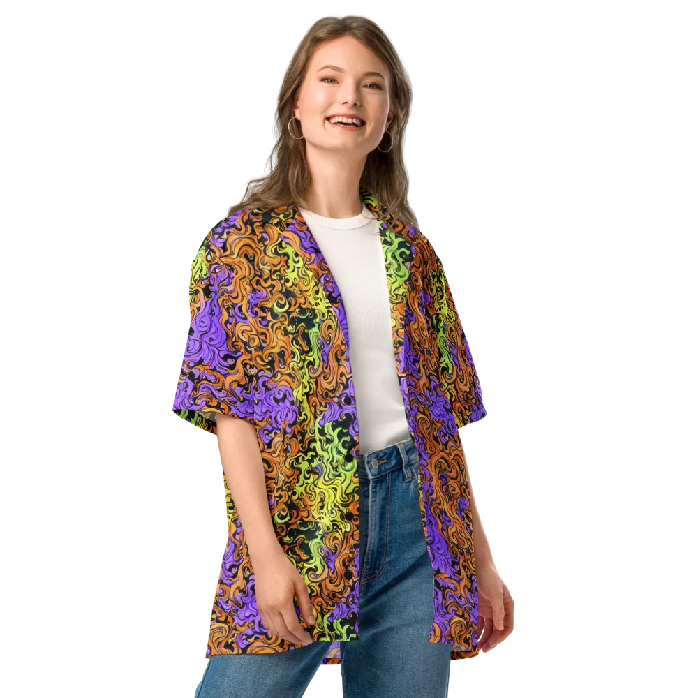 Neon Spell on Button Shirt — Front