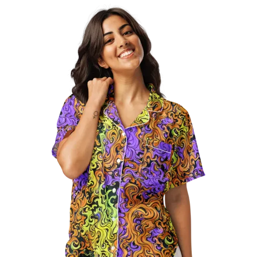 Neon Spell on a Women's Short Sleeve Pajama Top