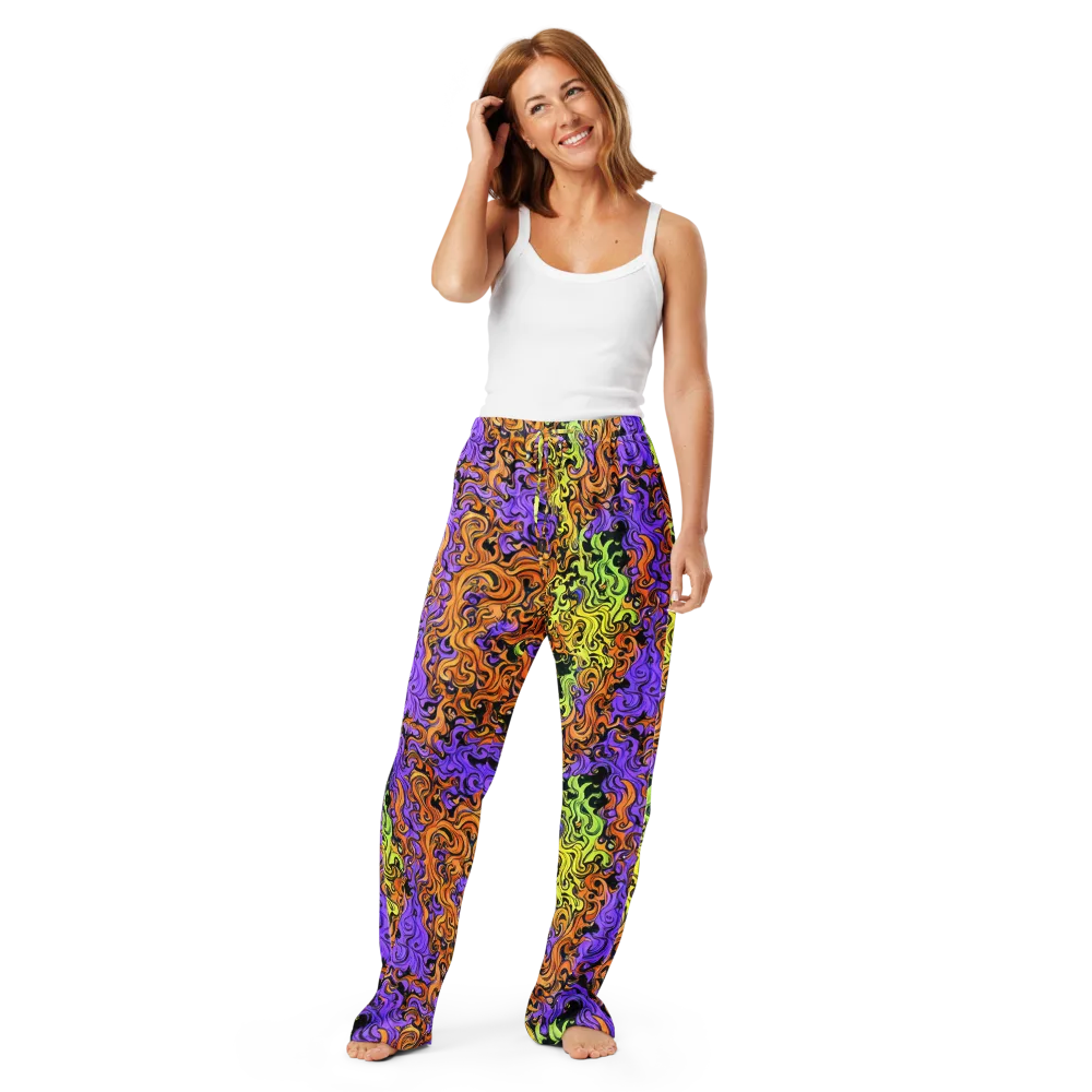 Neon Spell on Women's Pajama Pants — Front