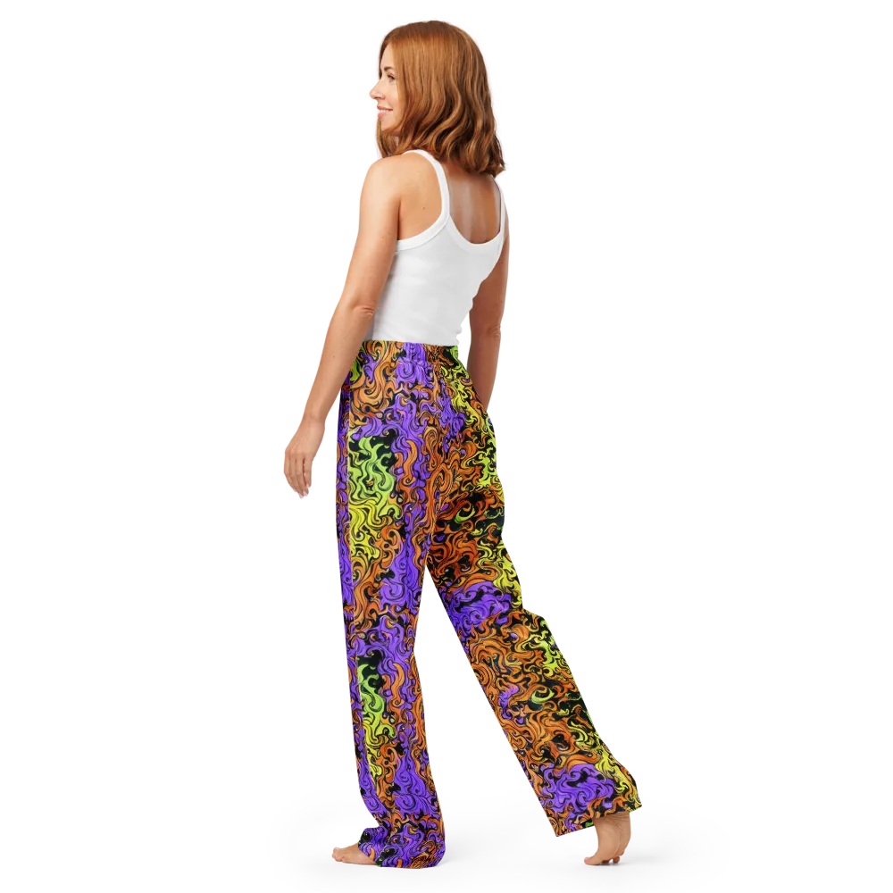 Neon Spell on Women's Pajama Pants — Back