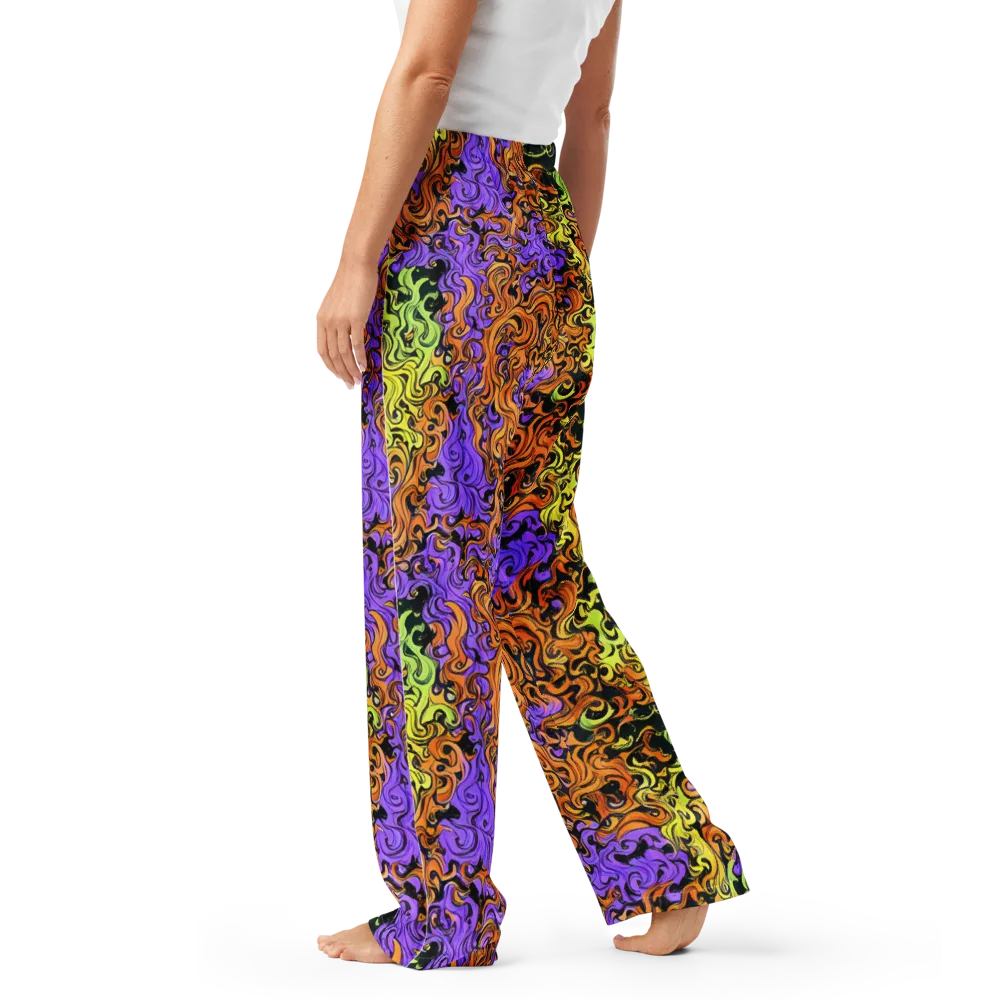 Neon Spell on Women's Pajama Pants — Left