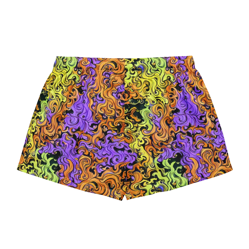 Neon Spell on Women's Pajama Shorts — Back