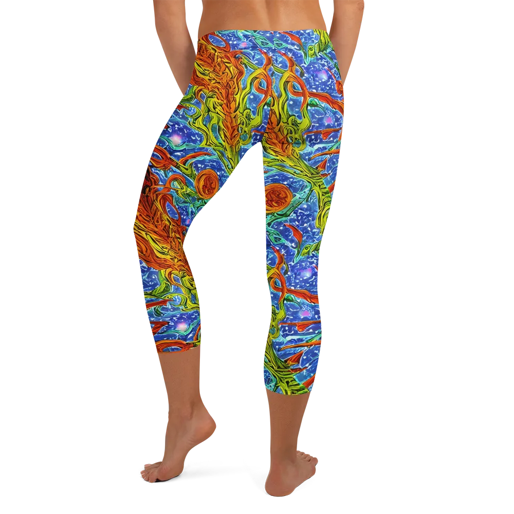 Molten Tide on Capri Leggings — Back