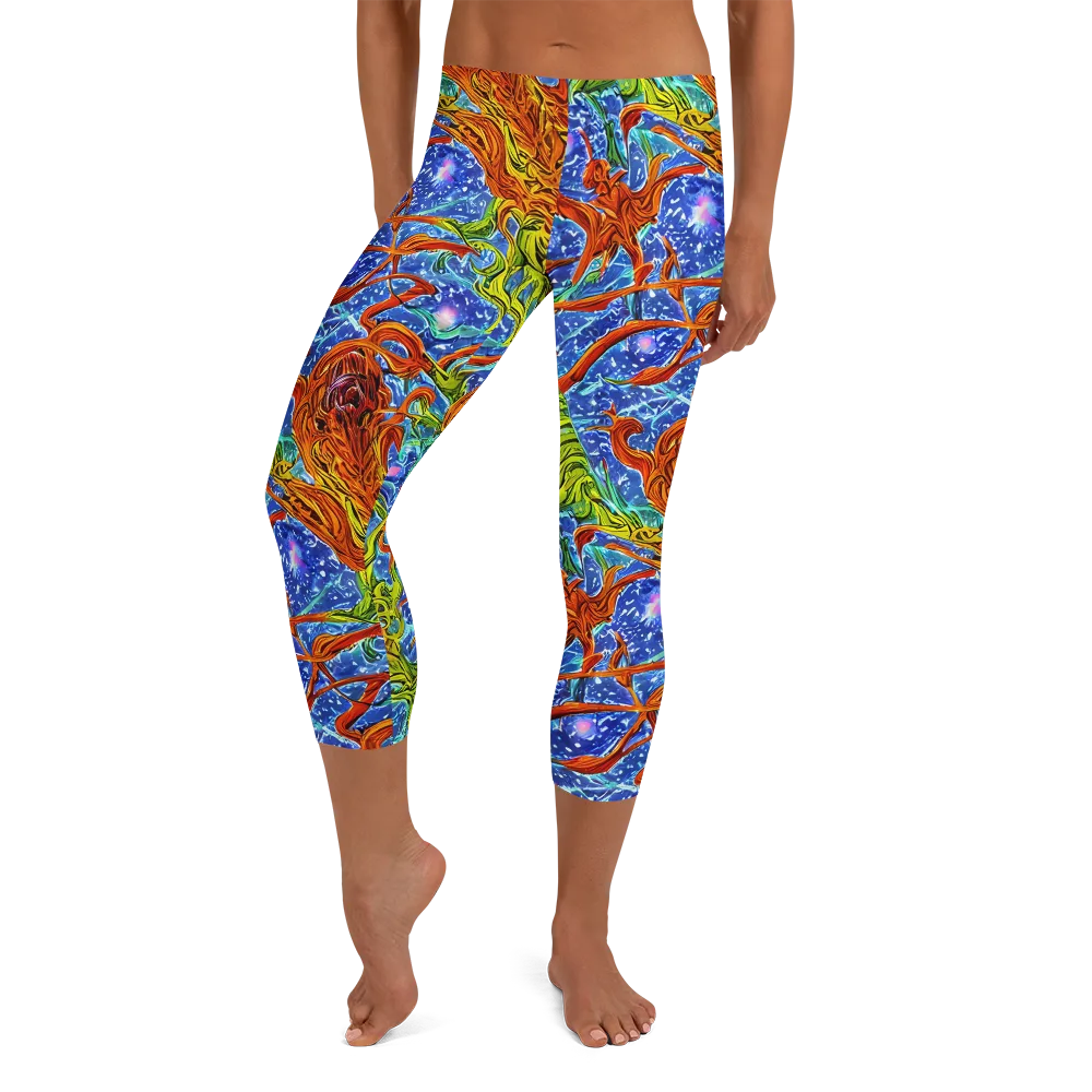 Molten Tide on Capri Leggings — Front