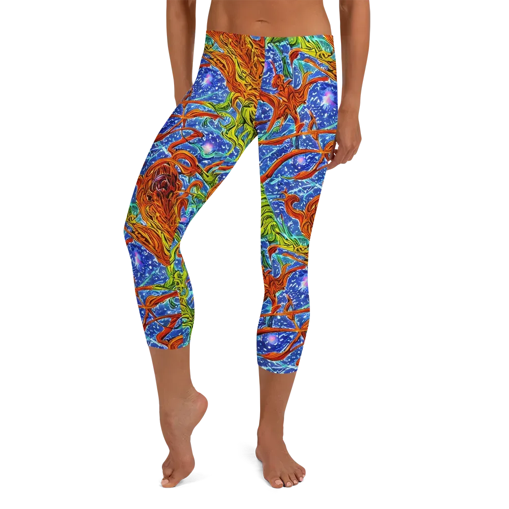 Molten Tide on Capri Leggings — Front