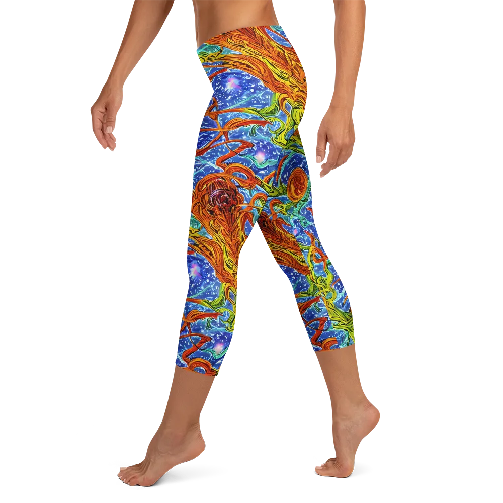 Molten Tide on Capri Leggings — Left