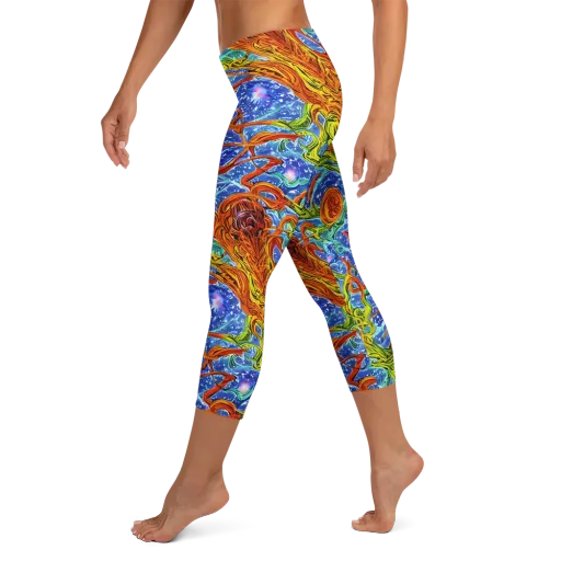 Molten Tide on a Capri Leggings