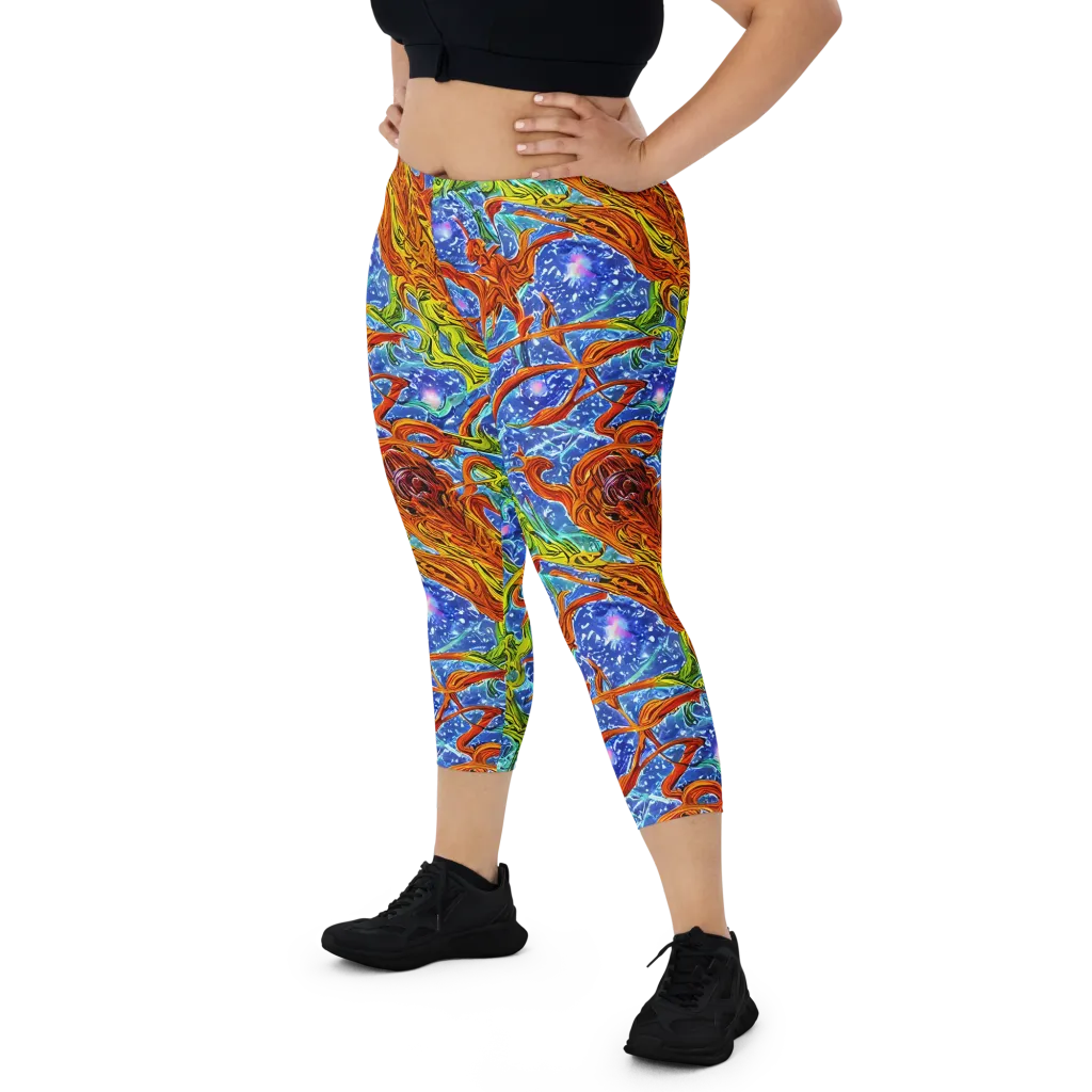 Molten Tide on Capri Leggings — Front
