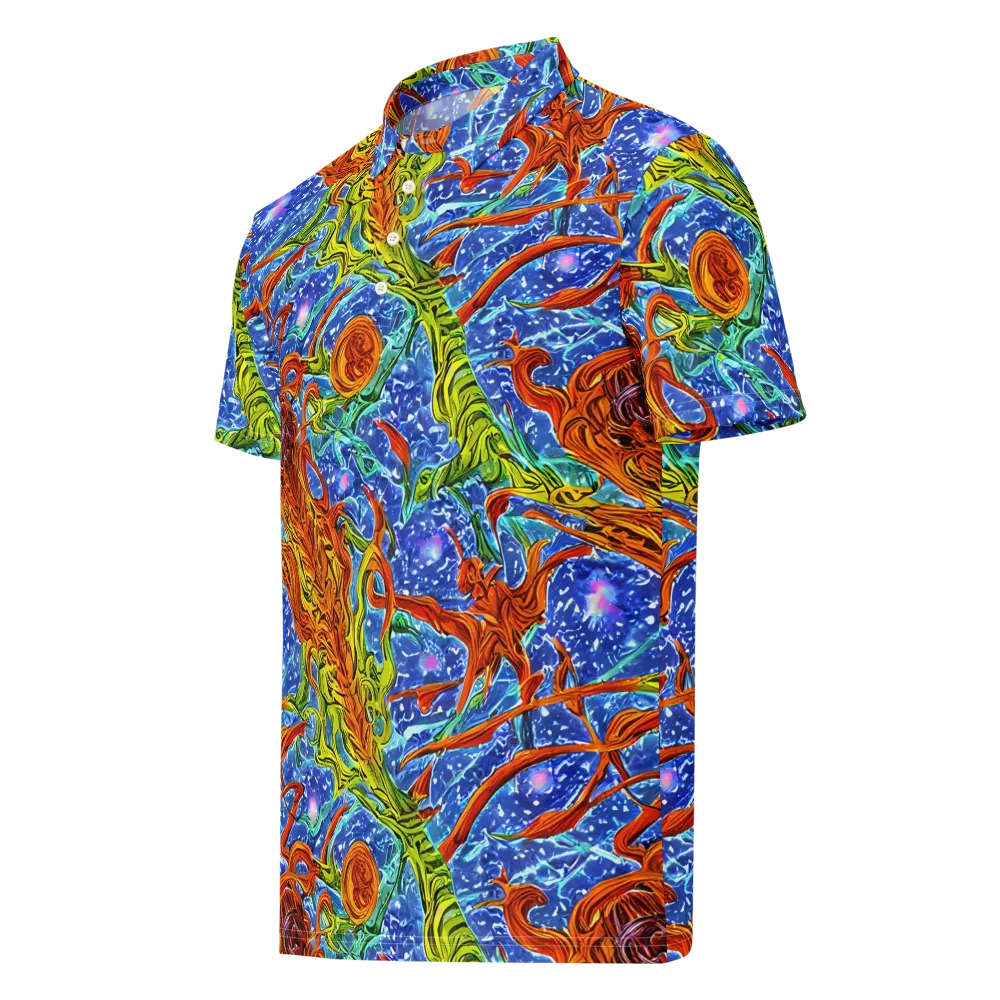 Molten Tide on Men's Slim Fit Polo Shirt — Left Front
