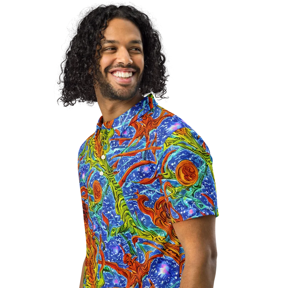 Molten Tide on Men's Slim Fit Polo Shirt — Left Front