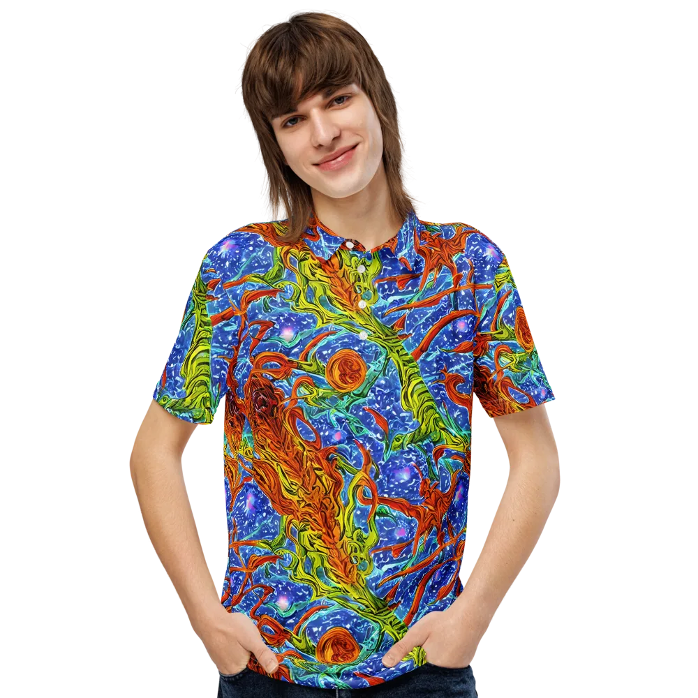 Molten Tide on Men's Slim Fit Polo Shirt — Front
