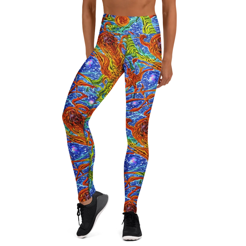 Molten Tide on Yoga Leggings — Front