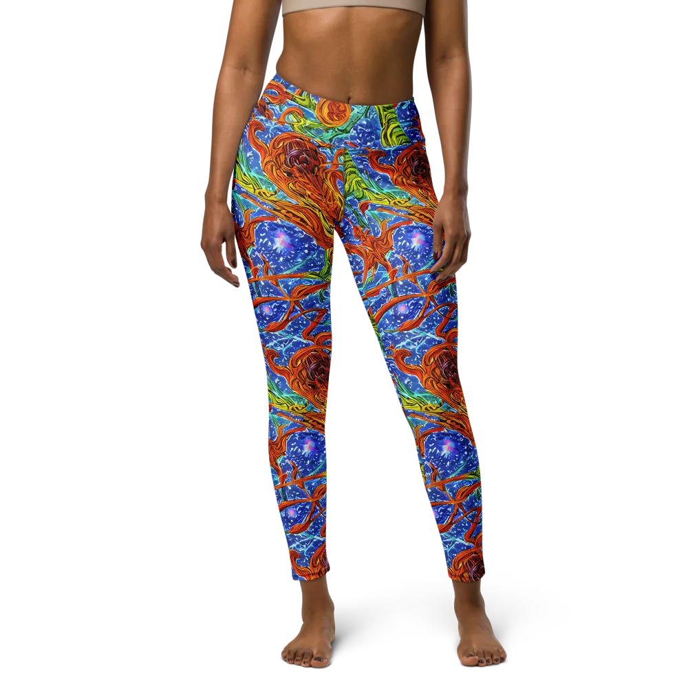 Molten Tide on Yoga Leggings — Front