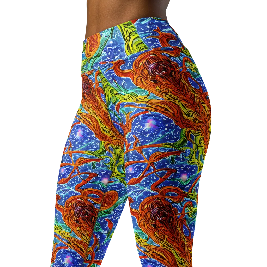 Molten Tide on Yoga Leggings — Left Front