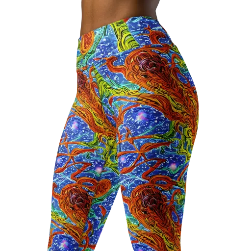 Molten Tide on a Yoga Leggings
