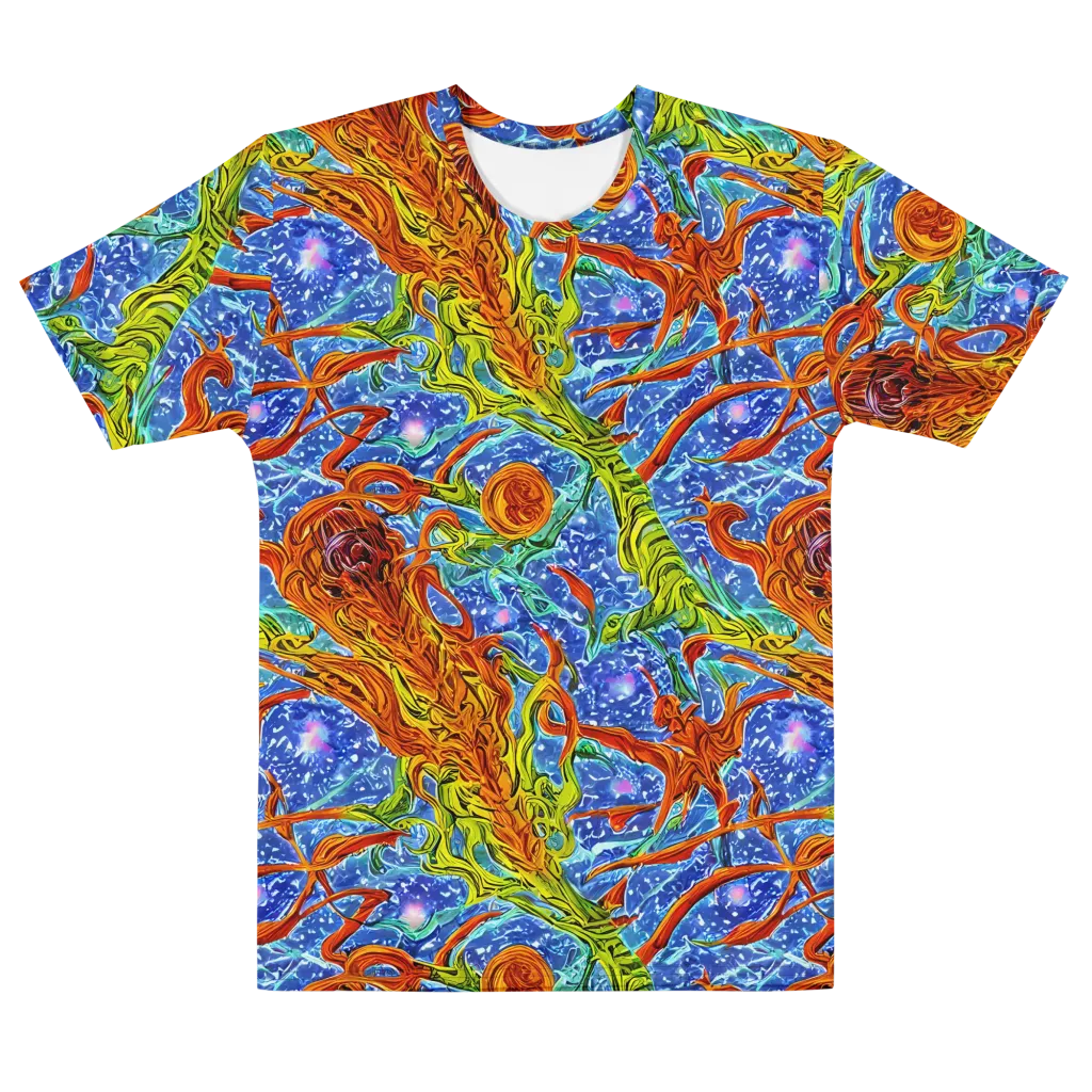 Molten Tide on Men's Cotton Crew Neck T-Shirt — Front