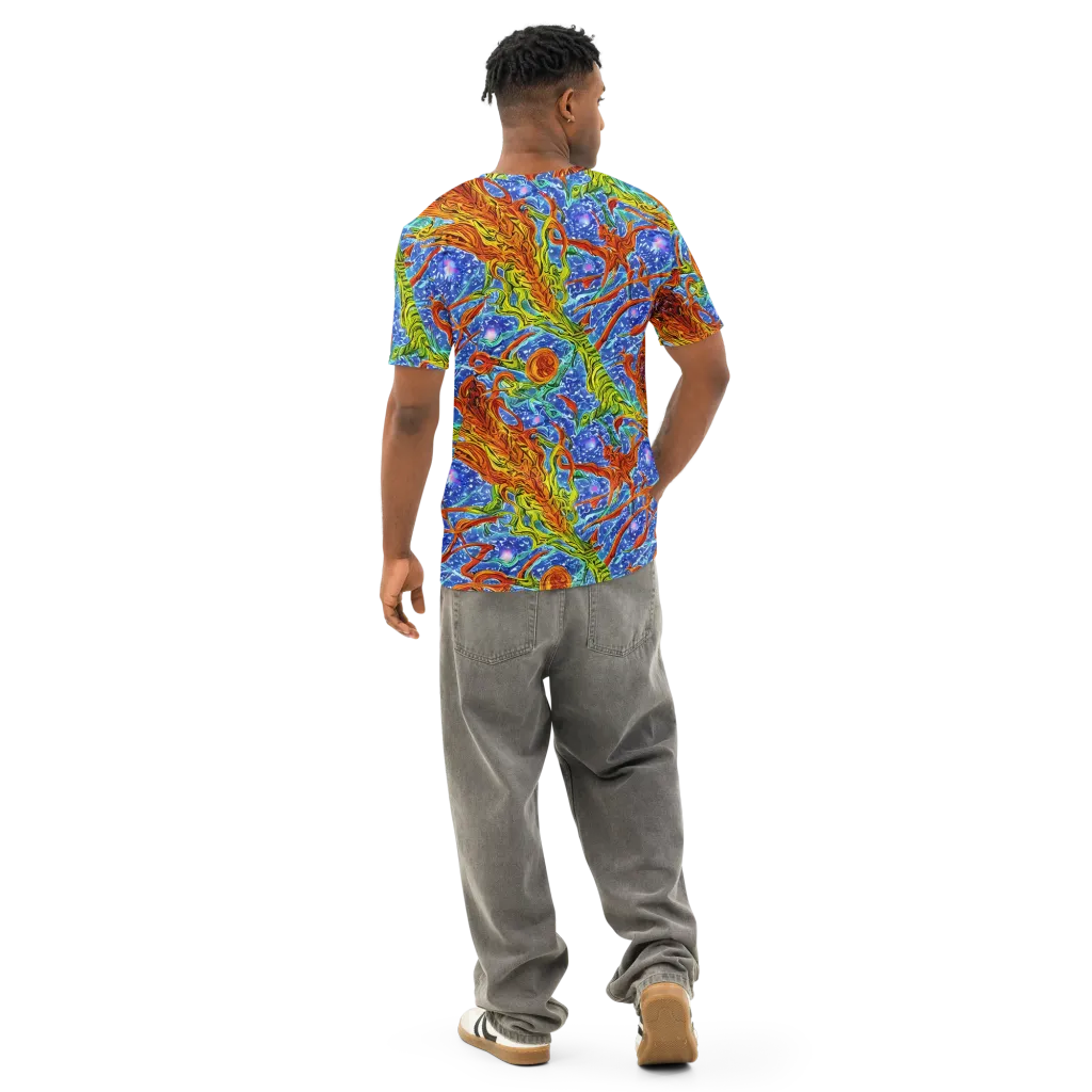 Molten Tide on Men's Cotton Crew Neck T-Shirt — Back
