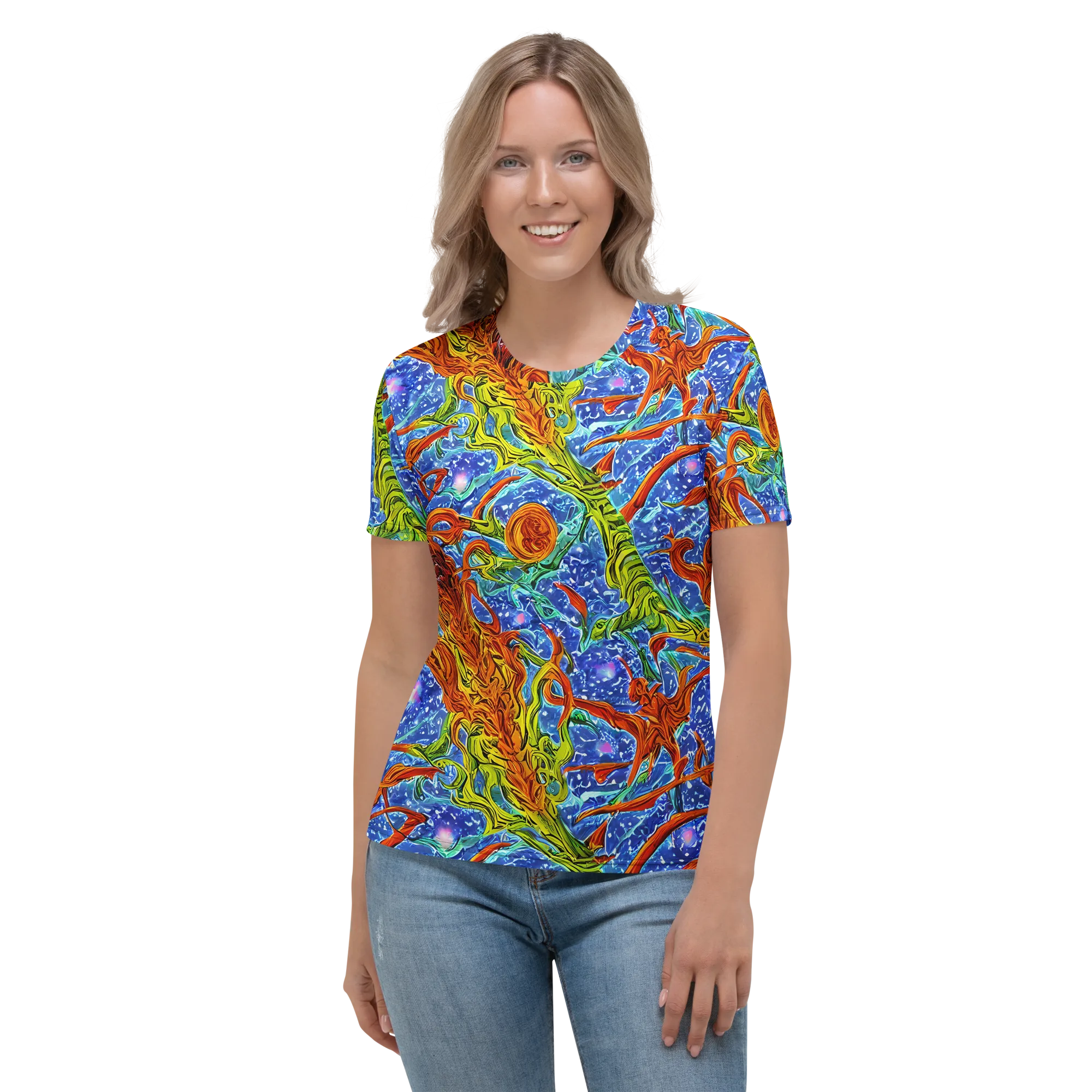 Molten Tide on Women's Crew Neck T-Shirt — Front