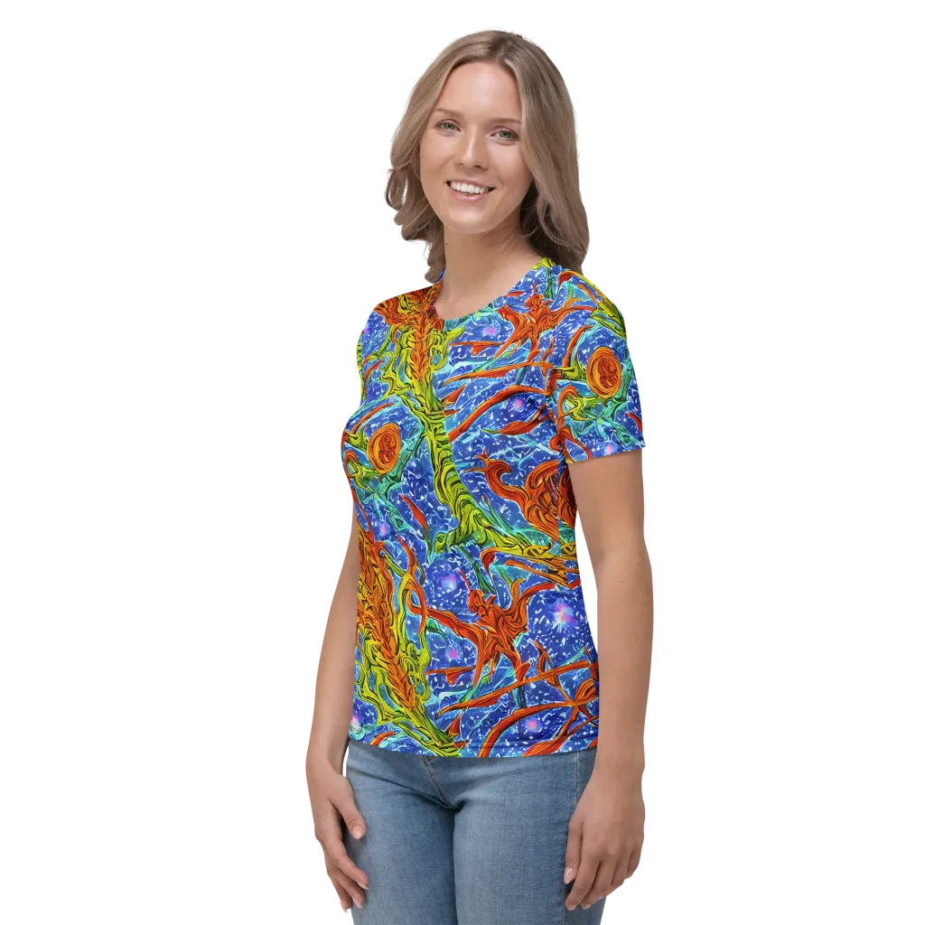 Molten Tide on Women's Crew Neck T-Shirt — Left
