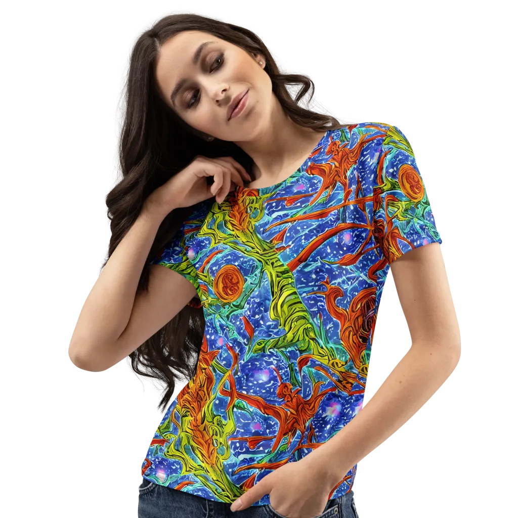 Molten Tide on Women's Crew Neck T-Shirt — Left Front