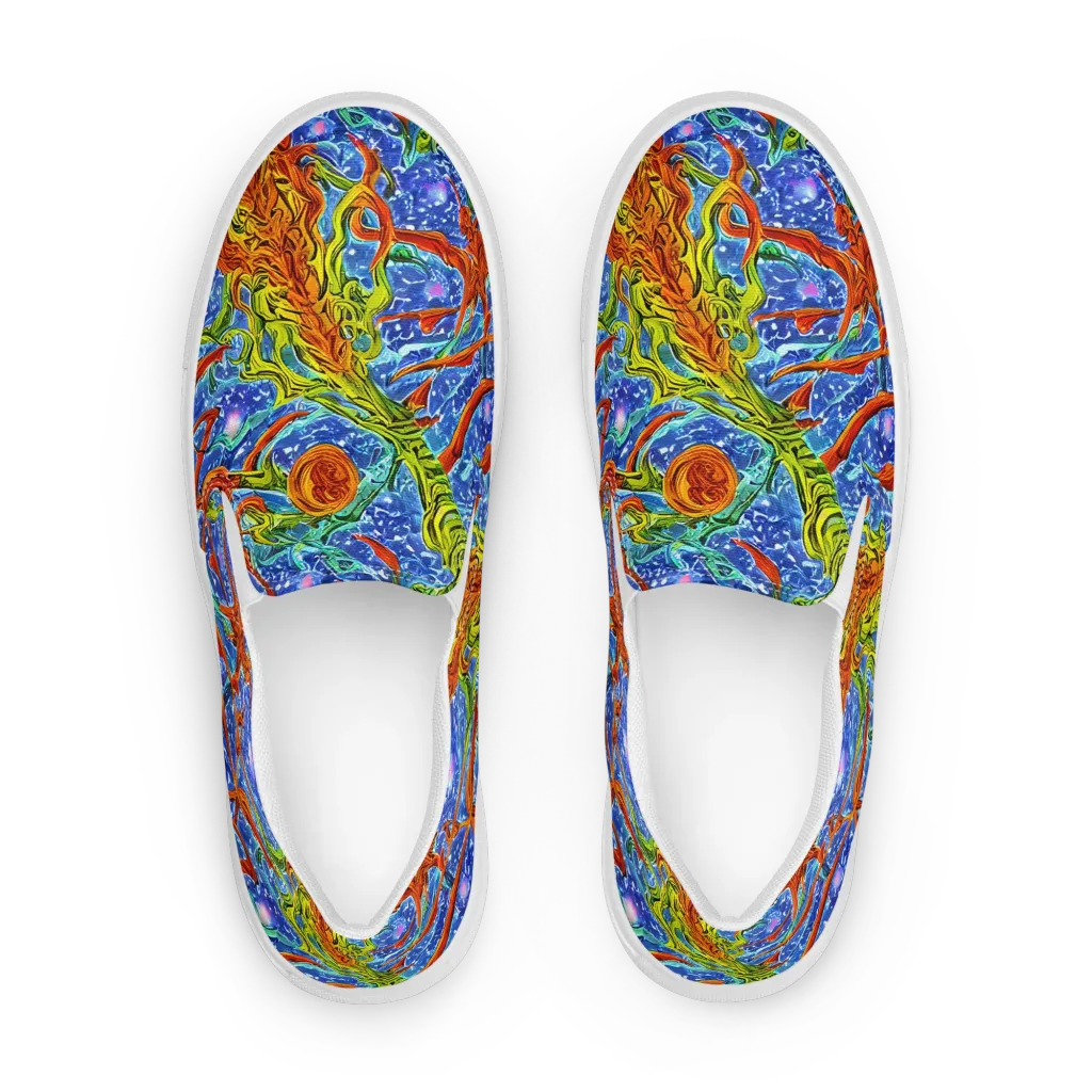 Molten Tide on Men's Slip-On Canvas Shoes — Front