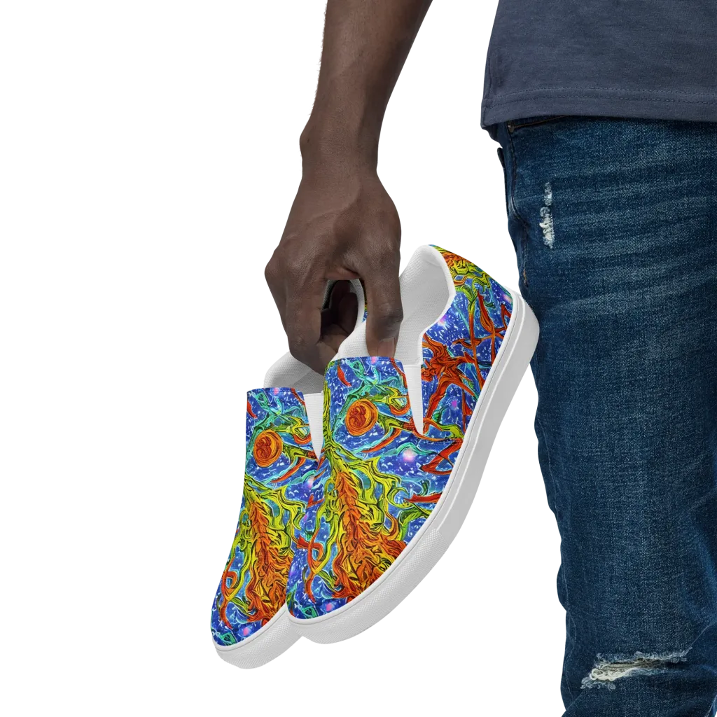 Molten Tide on Men's Slip-On Canvas Shoes — Left Front