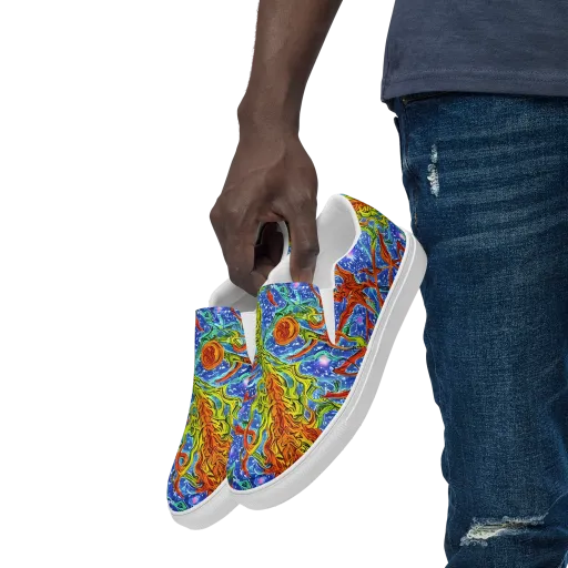 Molten Tide on a Men's Slip-On Canvas Shoes
