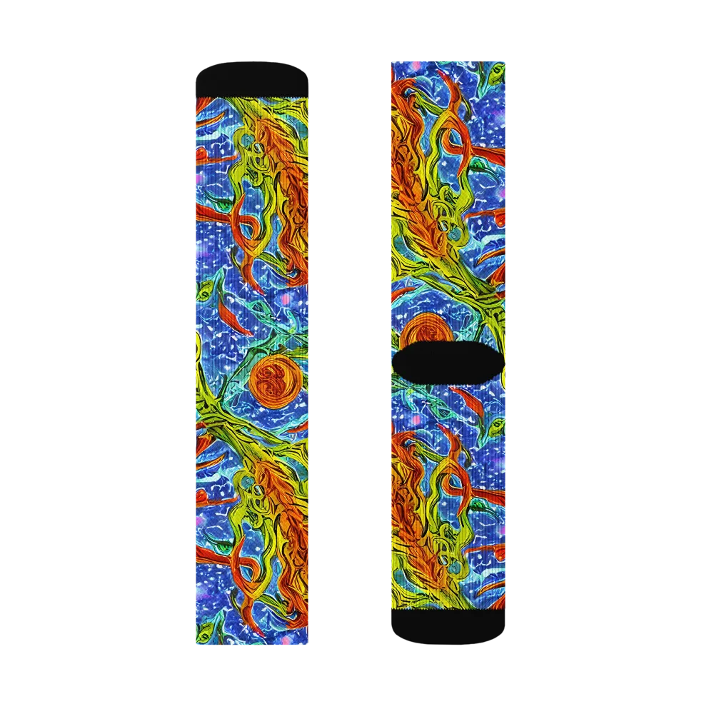 Molten Tide on Socks — Right Sock
