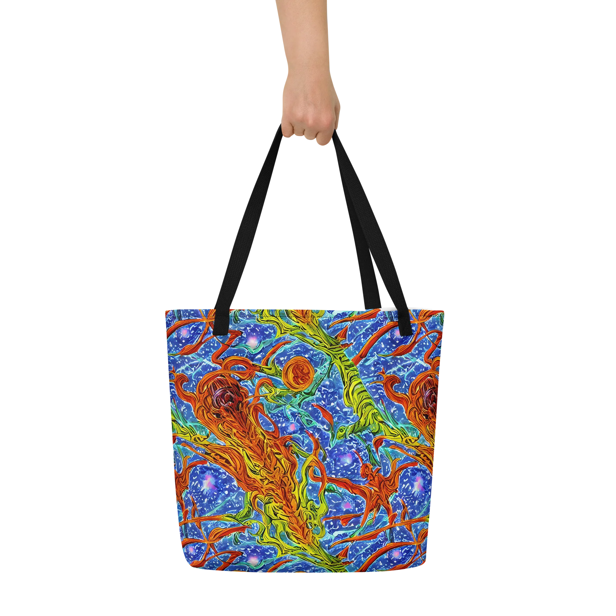 Molten Tide on Large Tote Bag W/ Pocket — Front