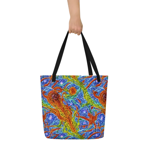 Molten Tide on a Large Tote Bag W/ Pocket