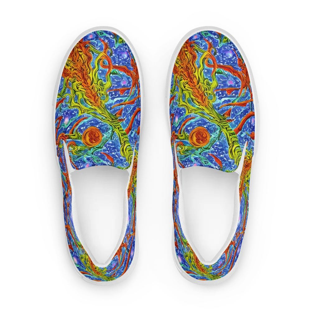 Molten Tide on Women's Slip-On Canvas Shoes — Front