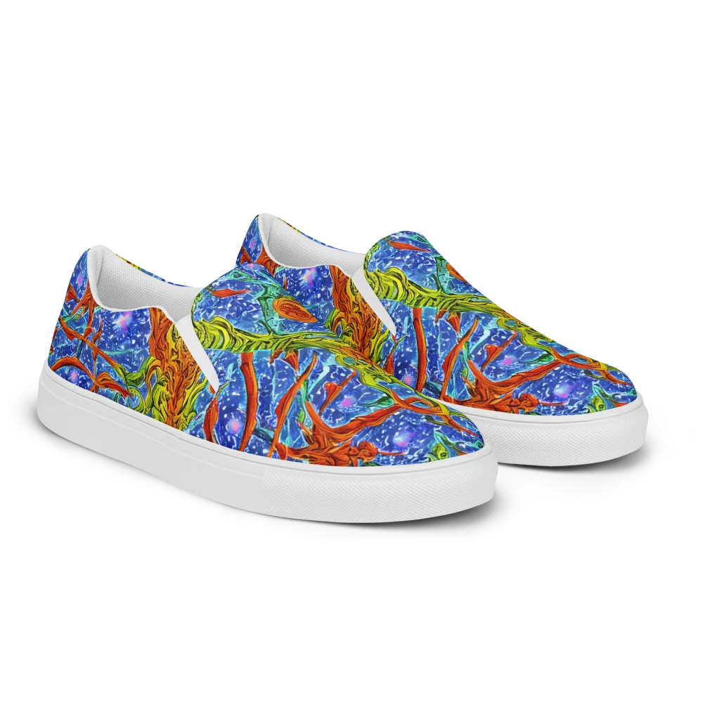 Molten Tide on Women's Slip-On Canvas Shoes — Right Front