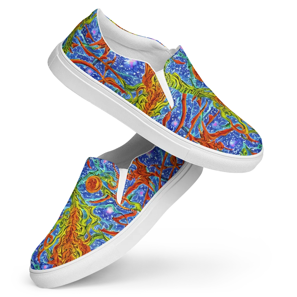 Molten Tide on Women's Slip-On Canvas Shoes — Front
