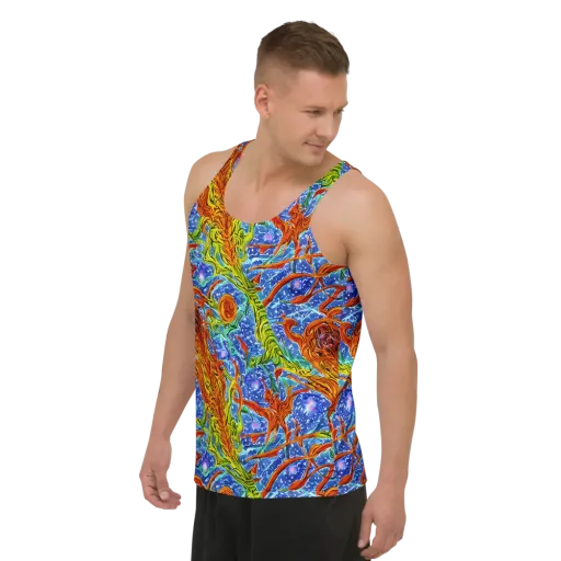 Molten Tide on a Men's Tank Top