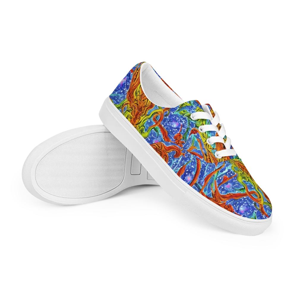 Molten Tide on Men's Lace-Up Canvas Shoes — Right Front