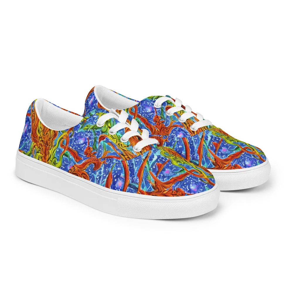 Molten Tide on Men's Lace-Up Canvas Shoes — Right Front