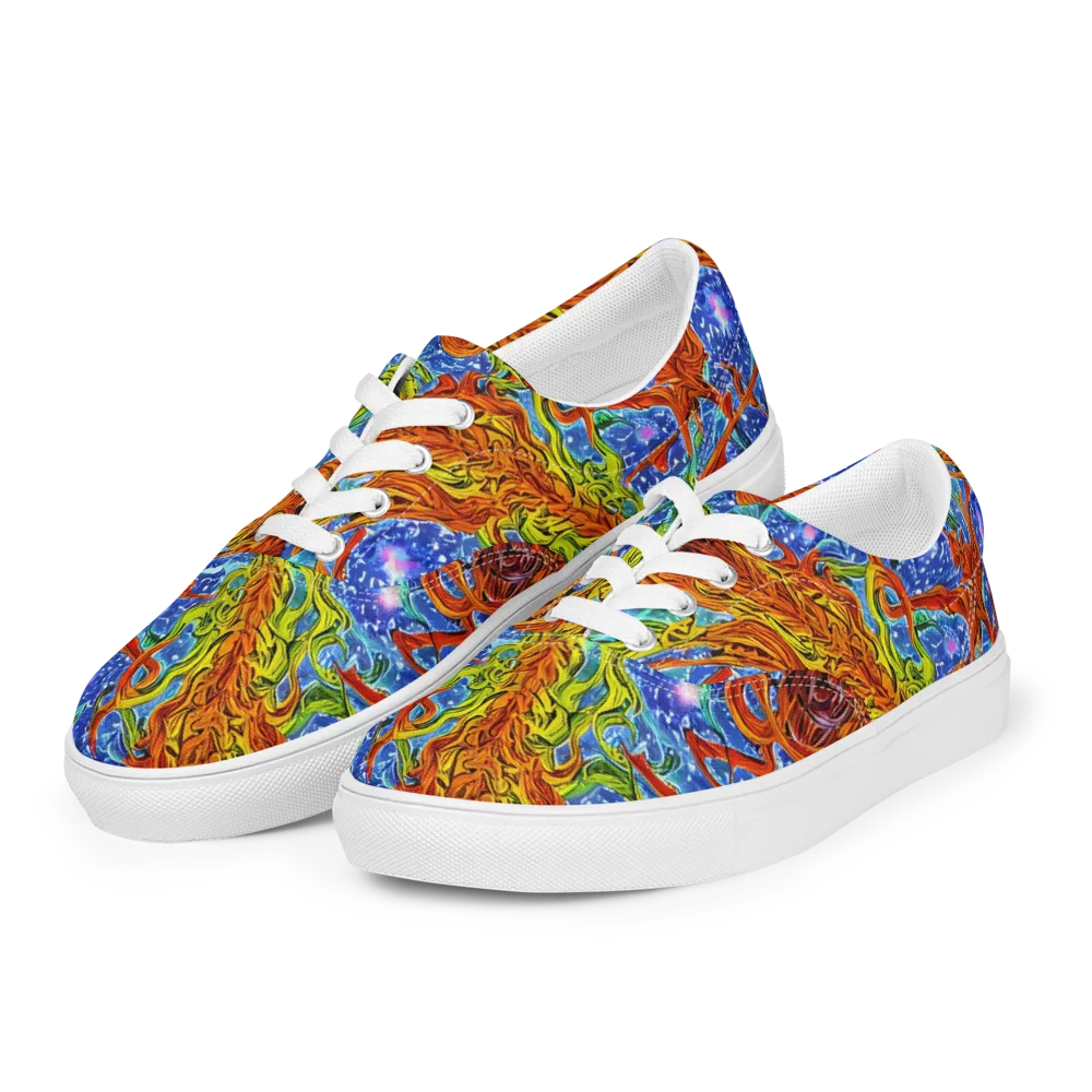 Molten Tide on Men's Lace-Up Canvas Shoes — Left Front